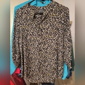 Premise Black and Gold Patterned Top